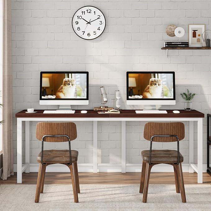 78.7 Inch Large Double Home Office Compuer Desk Two Person Study Table