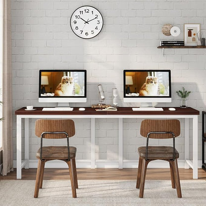 78.7 Inch Large Double Home Office Compuer Desk Two Person Study Table