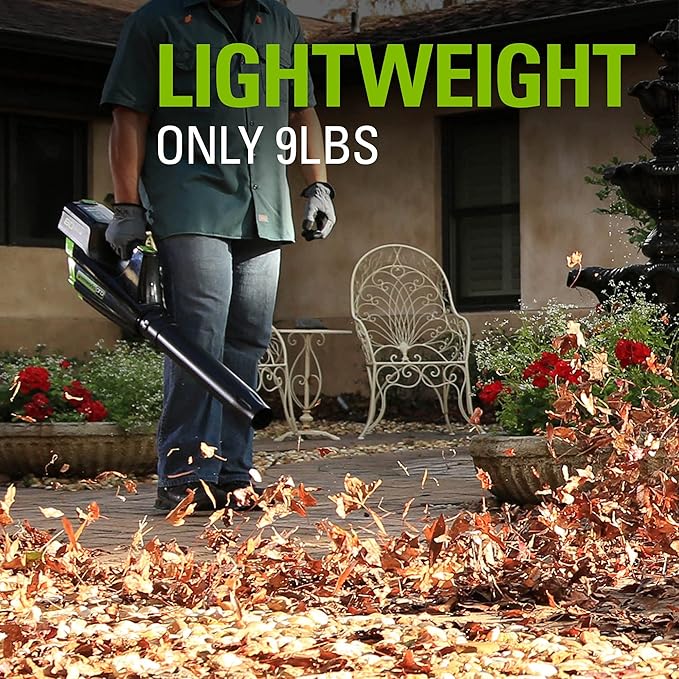 Greenworks 80V (125 MPH / 500 CFM / 75+ Compatible Tools) Cordless Axial Leaf Blower, 2.0Ah Battery and Charger Included