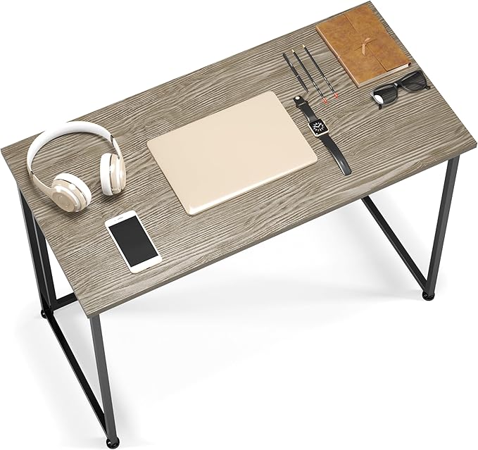 Techni Mobili Space Saving Folding Desk, Grey