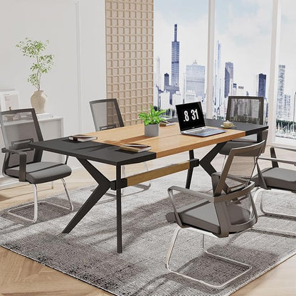 63" W Executive Desk, Extra Sturdy Thickened Wooden Workstation Study Desk Computer Desk Large Home Office Writing Desk for Home Office