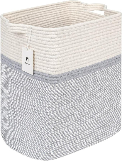Square laundry basket Clothes Hampers for Laundry Kids Woven BasketsStorage Blanket Large Dog Toy Baskets for Organizing Slim Rectangular with Shoe Handles For Rectangle Baske Nursery