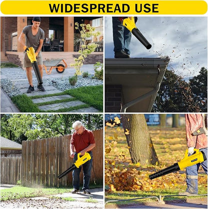 Leaf Blower, 3000W High Power Turbine Handheld Electric Leaf Blower, with 82 feet Extra Long Power Cord, 6-Gear Wind Speed Regulation, for Lawn Care, Yard, Garage, Patio, Blowing Leaves and Snow