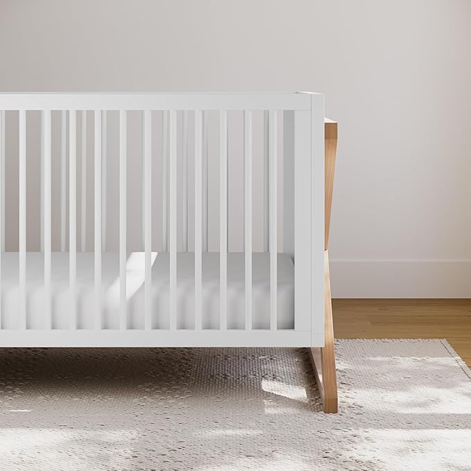 Storkcraft Equinox 3-in-1 Convertible Crib (Vintage Driftwood) Easily Converts to Toddler Bed & Daybed, 3-Position Adjustable Mattress Support Base, Modern Two-Tone Design for Contemporary Nursery