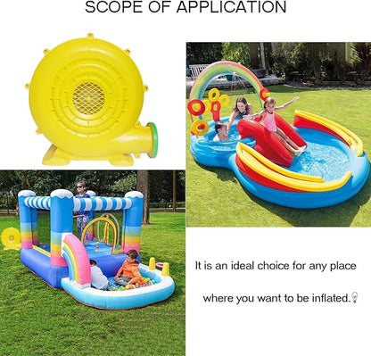 Air Blower 750 Watts, Bounce House Blower for inflatables Jump House, Inflatable Castle and Jump Slides, Efficient and Convenient Commercial Inflatable Blower for Bounce House (Style C-750W)