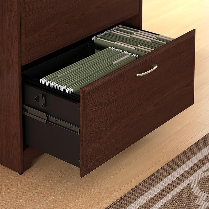 Bush Furniture Cabot Lateral File Cabinet in Harvest Cherry