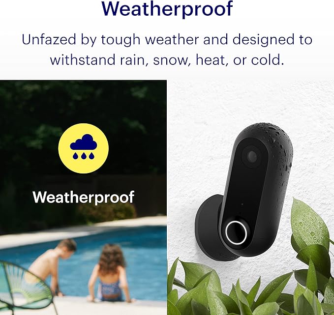 Canary Flex Indoor/Outdoor, Wire-free or Plugged-in, Weatherproof HD Security Camera - Black
