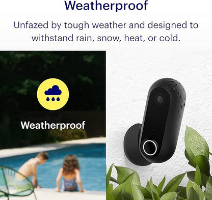 Canary Flex Indoor/Outdoor, Wire-free or Plugged-in, Weatherproof HD Security Camera - Black