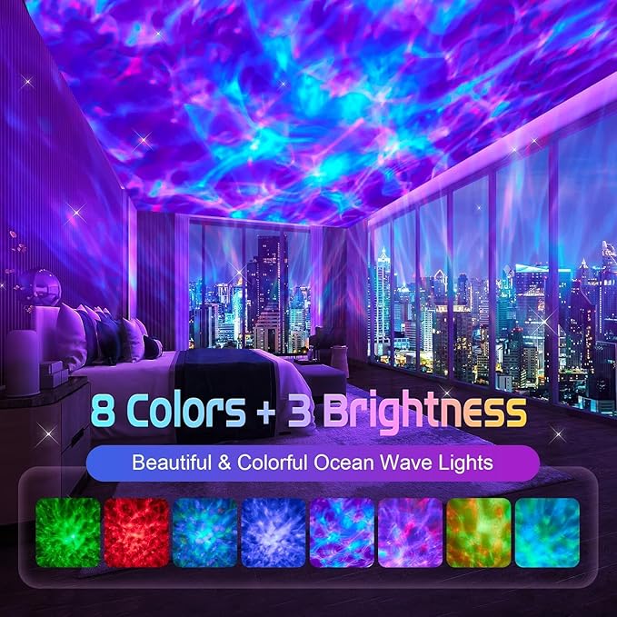One Fire Galaxy Projector Star Projector Galaxy Light, 16 Color Changing+White Noise Sky Light Projector for Bedroom, Bluetooth Speaker Star Night Light Projector, Galaxy Light Projector for Bedroom