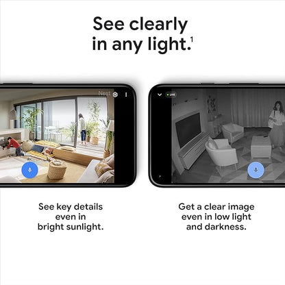 Google Nest Security Cam (Wired) - 2nd Generation - Linen, 1080p, Motion Only