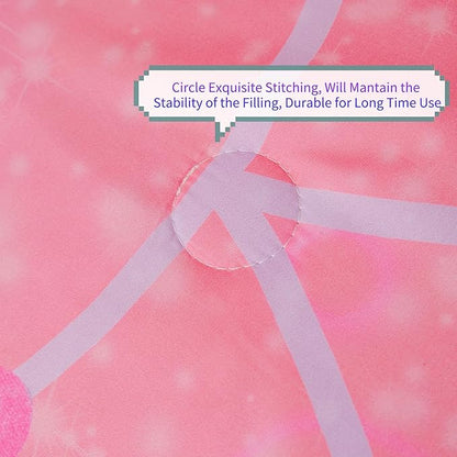 RYNGHIPY Mermaid Kids Girls Comforter Set Queen Size Pink Blue Gradient Fish Tail Bed in a Bag - includes Comforter & Sheet Set for Teens Girls Super Soft Kids Bedding