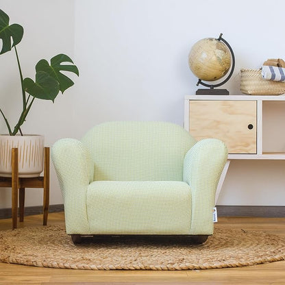 Keet Roundy Rocking Kid's Chair, Green Gingham