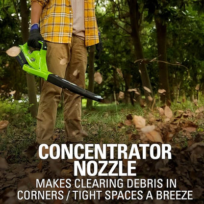 Greenworks 40V (150 MPH / 130 CFM) Cordless Leaf Blower, 4.0Ah Battery and Charger Included