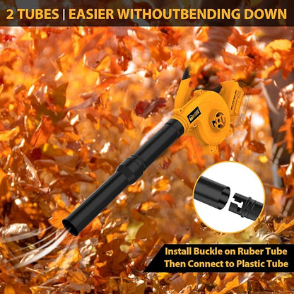 Cordless Leaf Blower for DEWALT 20V Max Battery, 2-in-1 Handle Electric Blower + Vacuum Cleaner, 6 Variable Speed Up to 180MPH, Electric Jobsite Air Blower with Brushless Motor (Battery Not Included)
