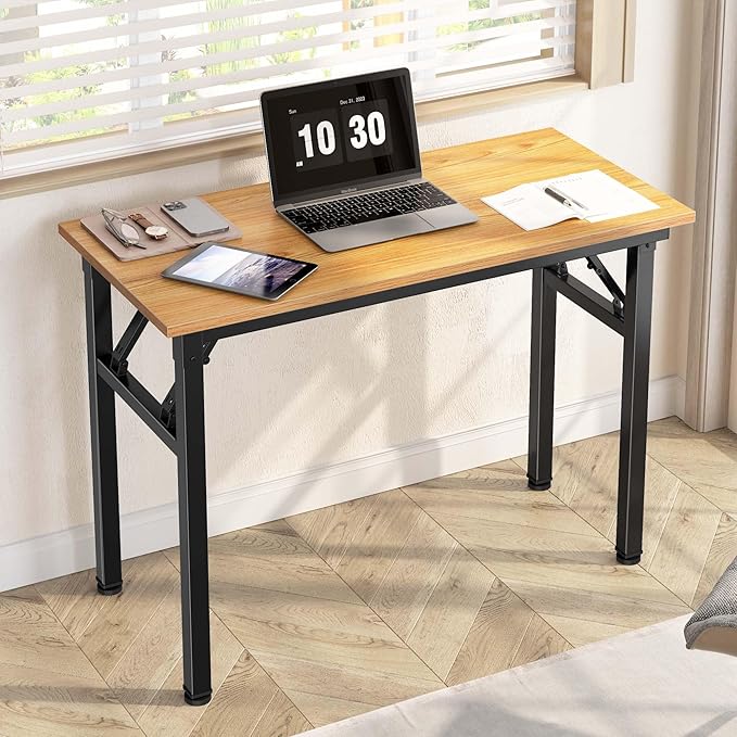 Computer Desk, 61.9 inches Folding Table Home Office Desk for Home Office, Gaming Desk, No Install Needed, Multifunctional Laptop Table