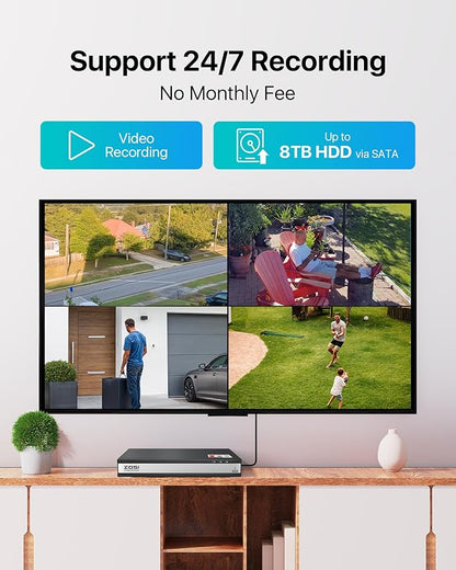 ZOSI H.265+ 16Channel 1080P 4-in-1 Hybrid Analog/AHD/TVI/CVI Security DVR Recorder for 960H/720P/1080P CCTV Security Surveillance Cameras,Remote Access, Motion Detection, Alert Push(No Hard Drive)