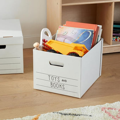 Amazon Basics Storage and Filing Boxes With Lid and Handles, Legal/Letter Size, Basic Duty, Pack of 20, White, 16.2" L x 12.5" W x 10.5" H
