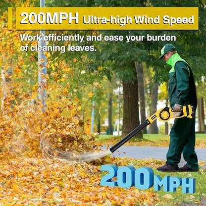 Cordless Leaf Blower for Dewalt 20V Max Battery (NO Battery), 200MPH Mini Leaf Blower with 3 Variable Speed, Electric Handheld Leaf Blower for Yard Care,Patio,Porch,Workbench Clean (Bare Tool)