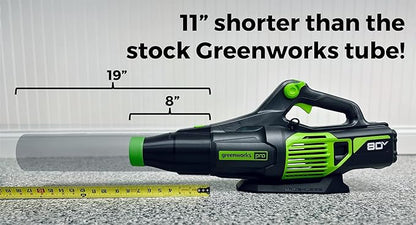 Stubby Car Drying Nozzle for Greenworks 760, 730, 700, 610, 585, 550, 515, & 500 CFM Leaf Blowers