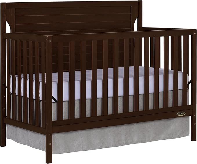 Cape Cod 5-in-1 Convertible Crib in Espresso, Greenguard Gold Certified, 55x30x44.5 Inch (Pack of 1)