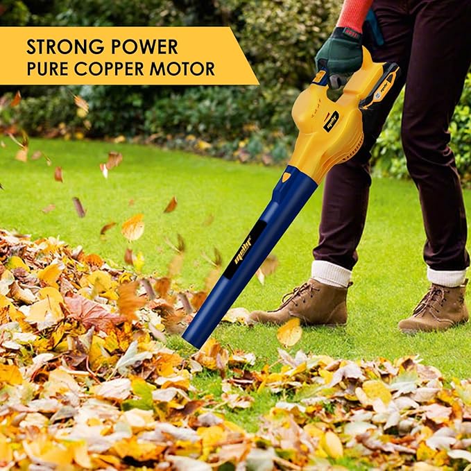 Cordless Leaf Blower, Mellif for 20V Max Lithium Battery (Battery NOT Included) Handheld Electric Jobsite Air Blower 100CFM 110MPH Powerful for Lawn Care | Snow Blow | Yard Clean