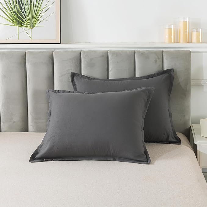 Dark Gray Comforter Set Twin, Solid Grey Down Alternative Bedding Comforter Set, Breathable Fluffy Microfiber Comforter Twin Size (68"x90") for All Seasons with Pillowcase…