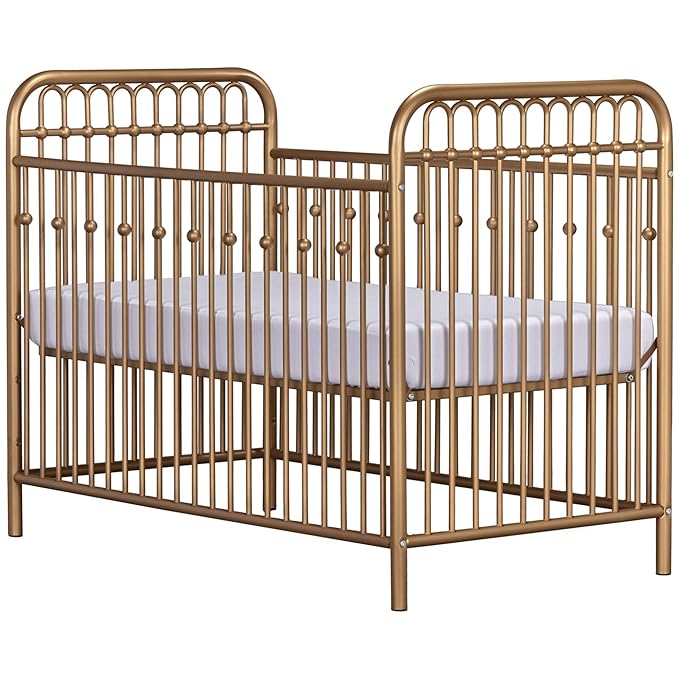 Little Seeds Monarch Hill Ivy Metal Crib, Gold