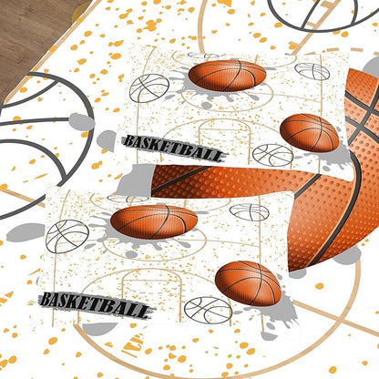 NINENINE White Basketball Comforter Sets for Teen Boys Full Size Sports Bedding White and Gold Comforter Sets with 1 Comforter 2 Pillowcases