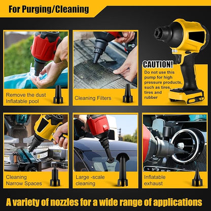 Cordless Dust Blower Compatible with Dewalt 20V Battery, Brushless Handheld Blower Cordless Sawdust Blower 447 MPH/39 CFM for Garages, Sawmill Room, Workshop Cleaning(Tool Only, No Battery)