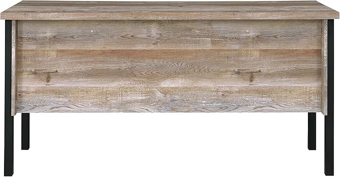 Coaster Furniture Samson 4-Drawer Writing Desk Weathered Oak and Black 801950