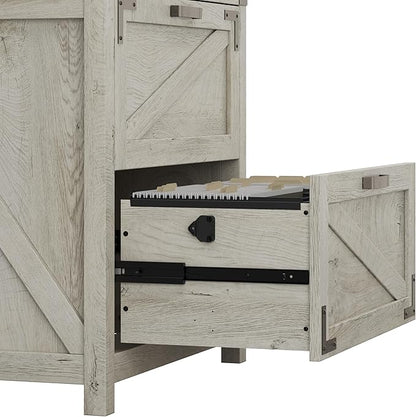 kathy ireland Home by Bush 2-Drawer Lateral File Cabinet, Letter/Legal, Cottage White, 29-Inch (CGF129CWH-03)