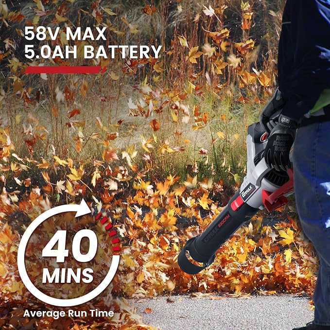 58V 930CFM Cordless Leaf Blower with 5.0AH Battery & Charger (LBL1493J)