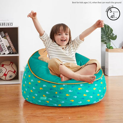 Idea Nuova Cocomelon Hillside by pod Kids Plush Bean Bag Chair, 24"x24"x25,Ages 3+
