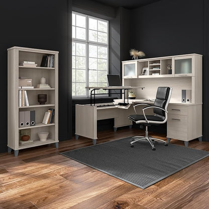 Bush Furniture Somerset 2 Drawer Lateral File Cabinet in Sand Oak