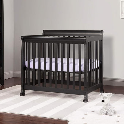 DaVinci Kalani 4-in-1 Convertible Mini Crib in Ebony | Greenguard Gold Certified