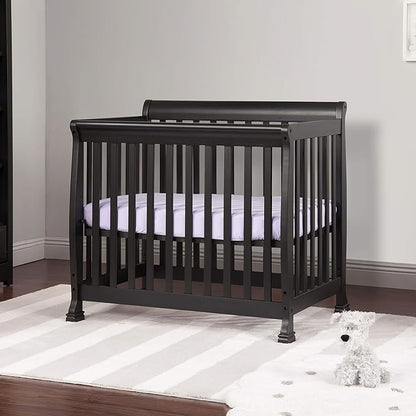 DaVinci Kalani 4-in-1 Convertible Mini Crib in Ebony | Greenguard Gold Certified