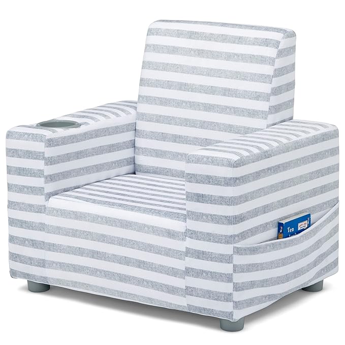 GAP GapKids Upholstered Chair, Grey/White