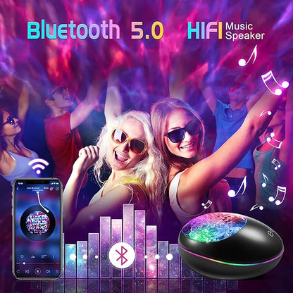 ONEFIRE Galaxy Projector, White Noise Night Light Projector for Bedroom, Bluetooth Music Ceiling Projector Room Lights, Remote Timer Galaxy Light Skyligh,Star Lights Projector for Kids Teen Girl Gifts
