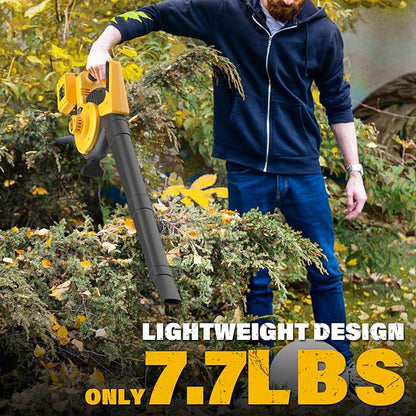 Cordless Leaf Blower & Vacuum, 3-in-1 Leaf Vacuum Mulcher with Bag, 40V 330CFM Battery Leaf Blower with 2x4.0Ah Battery & Charger for Lawn Care, 5-Speeds Variable Control