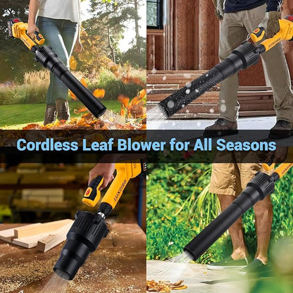 Leaf Blower Cordless with 2X 4.0Ah Batteries Powered, 150 MPH, 5 Variable Speed, Lightweight Electric Leaf Blower for Lawn Care, Snow, Gifts, Garage, Rooftop