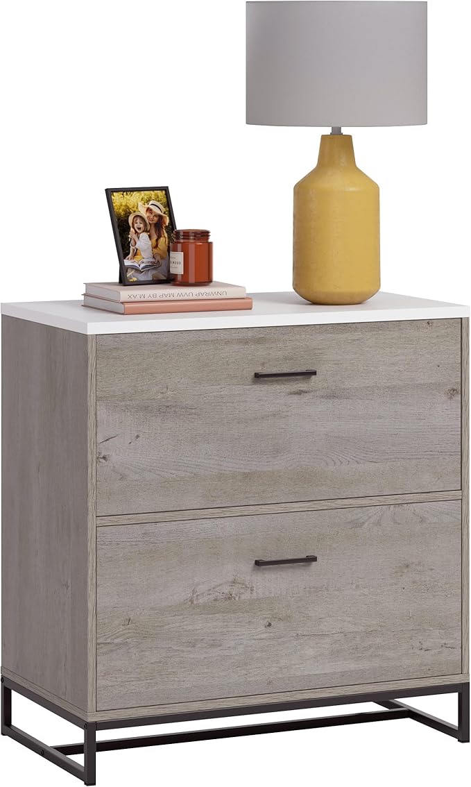 Sauder Tremont Row 2-Drawer Lateral File Cabinet, L: 27.95" x W: 15.71" x H: 29.53", Mystic Oak
