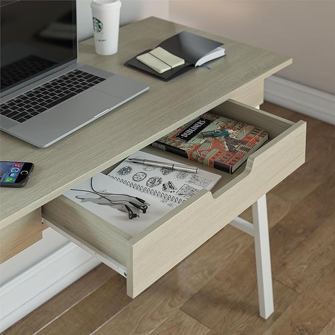 Ameriwood Home Oxford Computer Desk with Drawer, Pale Oak