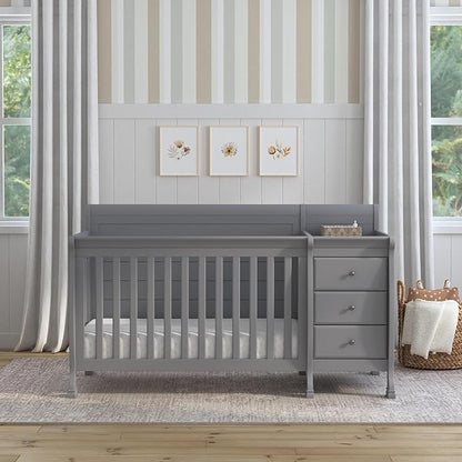 DaVinci Kalani 4-in-1 Convertibe Crib and Changer Combo in Gray