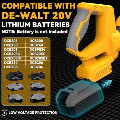 Cordless Leaf Blower for Dewalt 20V Battery, 3 Speed Modes Up to 200MPH, 270° Rotatable Electric Leaf Blower with 4 Blowing Nozzles(No Battery)