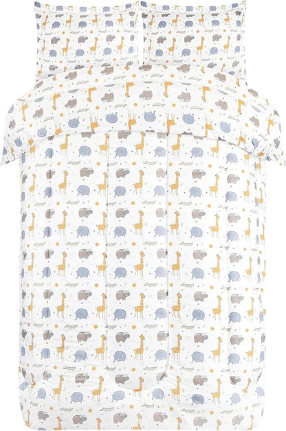 Utopia Bedding All Season Safari Comforter Set with 2 Pillow Cases, 3 Piece Soft Brushed Microfiber Kids Bedding Set for Boys/Girls, Machine Washable (Twin)