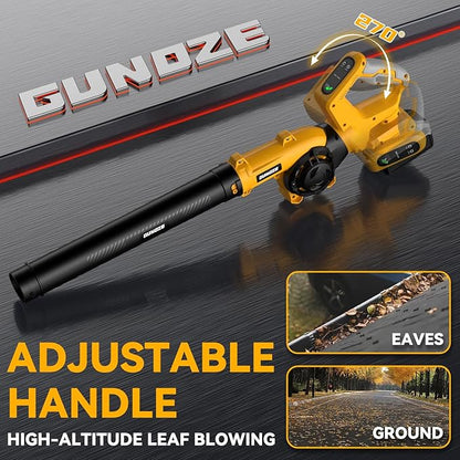 Cordless Leaf Blower for Dewalt 20V Battery, 3 Speed Modes Up to 200MPH, 270° Rotatable Electric Leaf Blower with 4 Blowing Nozzles(No Battery)
