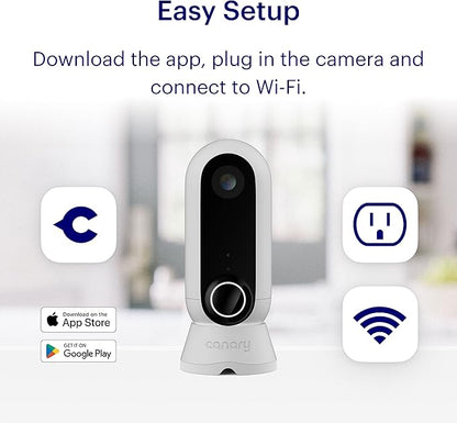Canary Flex Outdoor Indoor Home Security Camera HD WiFi IP | 24/7 Watch Live Video, Weatherproof, Wire-Free & Wired, Motion Alerts, Two-Way Talk, Night Vision, 10x Zoom, Works with Alexa & More