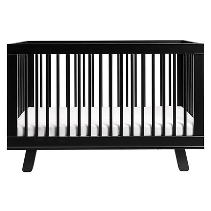 Babyletto Hudson 3-in-1 Convertible Crib with Toddler Bed Conversion Kit in Black, Greenguard Gold Certified