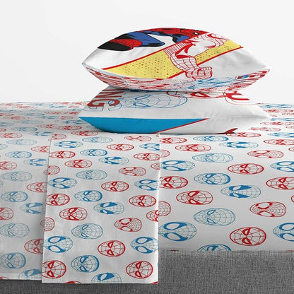 Marvel Spiderman Beyond Amazing 7 Piece Queen Size Bed Set - Includes Comforter & Sheet Set Bedding - Super Soft Fade Resistant Microfiber (Official Product)