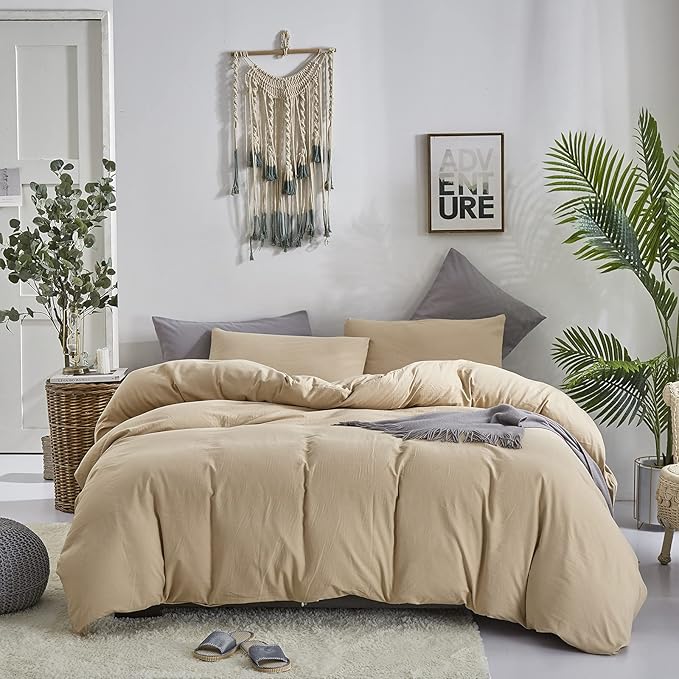 Champagne Comforter Set Queen Beige Bedding Set Women Light Khaki Comforter Set Queen 3 PCs Durable Comforter Queen Khaki Bedding Set Breathable Light Champagne Bed Comforter Set